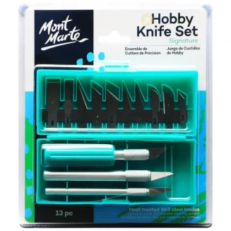 Mont Marte Κασετίνα με 13 κοπίδια Ακριβείας Hobby Knife Set