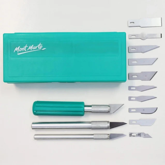 Mont Marte Κασετίνα με 13 κοπίδια Ακριβείας Hobby Knife Set