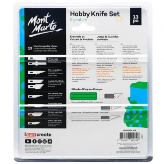 Mont Marte Κασετίνα με 13 κοπίδια Ακριβείας Hobby Knife Set
