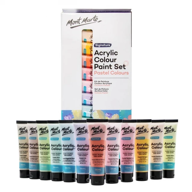 Mont Marte 12 Ακρυλικά 36ml Παστέλ Χρώματα