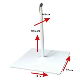 Powertex Μεταλλική Λευκή Βάση Γλυπτικής 12x12x13cm