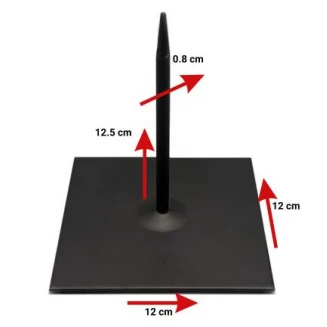 Powertex Μεταλλική Μαύρη Βάση Γλυπτικής 12x12x13cm