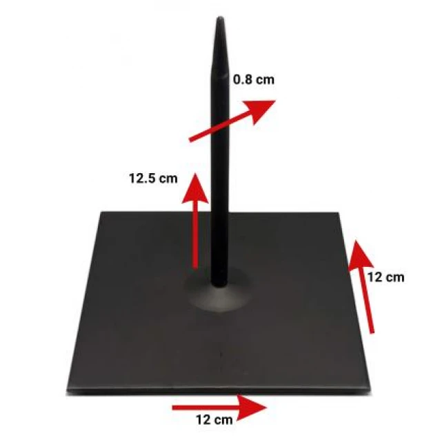 Powertex Μεταλλική Μαύρη Βάση Γλυπτικής 12x12x13cm