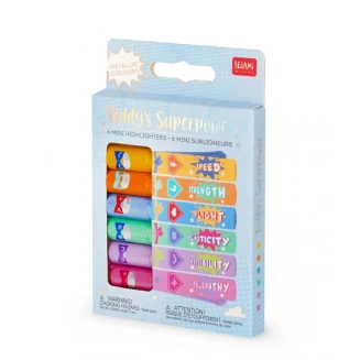 Legami BTS26 Teddys Superpower Σετ 6 mini υπογραμμιστές