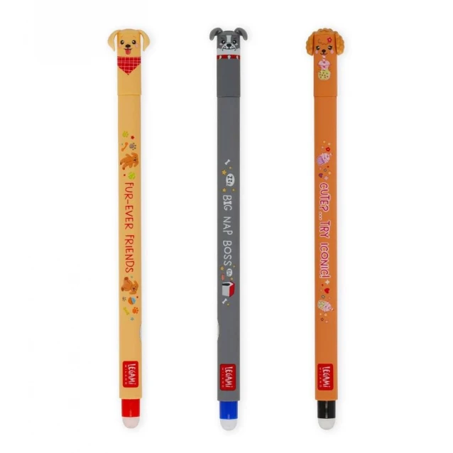 Legami BTS26 Secret Σετ 3 στυλό gel που σβήνουν μύτη 0,7 mm κόκκινο/μαύρο/ροζ μελάνι