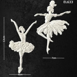 Ελαστικό Διακοσμητικό 2 Μπαλαρίνες 7x12cm Νο.633