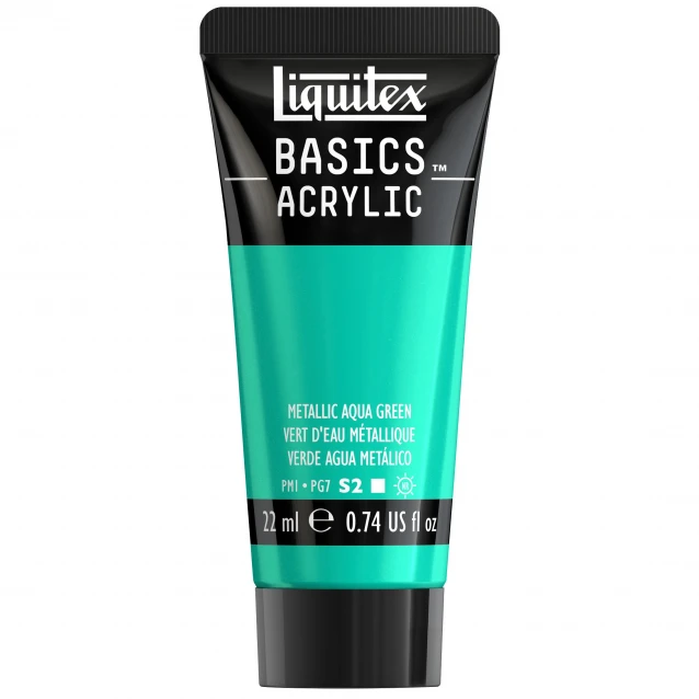 Liquitex Basics 22ml Acrylic 339 Metallic Aqua Green Series 2
