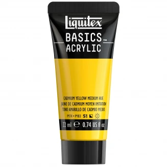 Liquitex Basics 22ml Acrylic 830 Cadmium Yellow Medium Hue Series 1