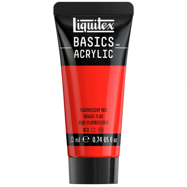 Liquitex Basics 22ml Acrylic 983 Fluorescent Red Series 2