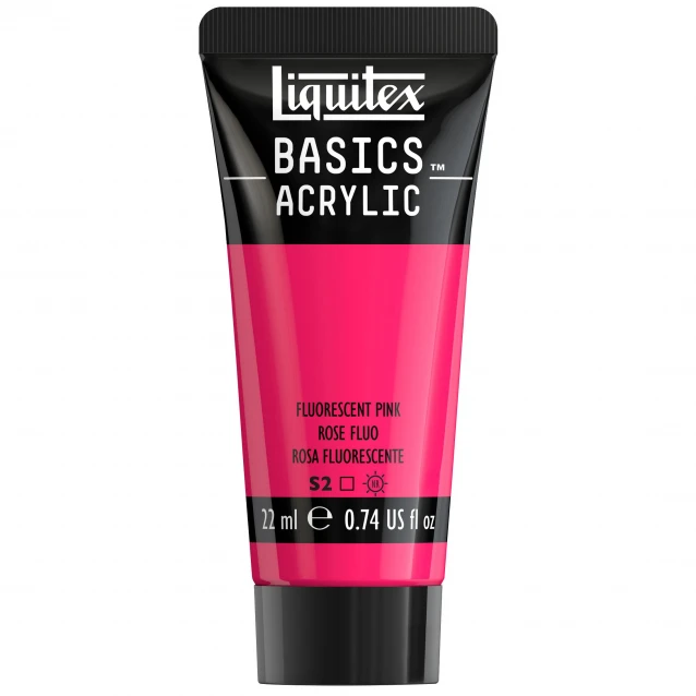 Liquitex Basics 22ml Acrylic 987 Fluorescent Pink Series 2