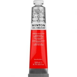 Winsor & Newton 200ml Winton Oil Cadmium Scarlet Hue