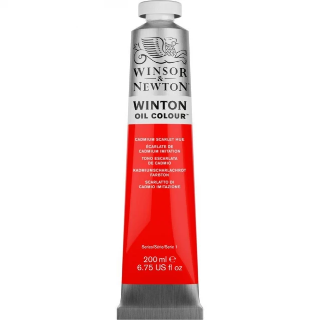 Winsor & Newton 200ml Winton Oil Cadmium Scarlet Hue