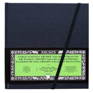 Arches Μπλοκ Ακουαρέλας Art Journal Cold Pressed (Λεπτόκοκκο) 185gr, 21x21 cm 24 φύλλων