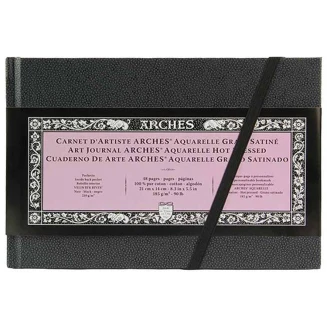 Arches Μπλοκ Ακουαρέλας Art Journal  Hot Pressed (Satine) 185gr, 21x14 cm 24 φύλλων