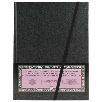 Arches Μπλοκ Ακουαρέλας Art Journal Hot Pressed (Satine) 185gr, 21x27,9 cm 24 φύλλων