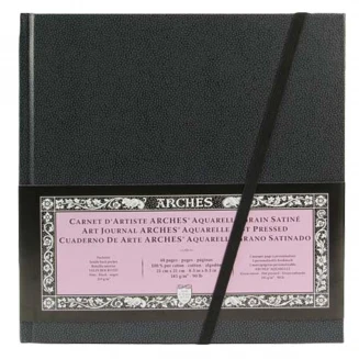 Arches Μπλοκ Ακουαρέλας Art Journal  Hot Pressed (Satine) 185gr, 21x21 cm 24 φύλλων