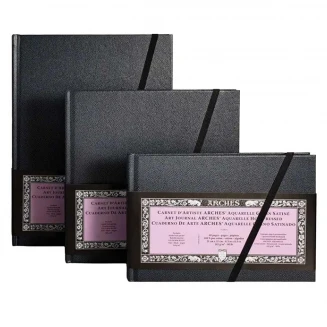 Arches Μπλοκ Ακουαρέλας Art Journal Hot Pressed (Satine) 185gr, 21x27,9 cm 24 φύλλων