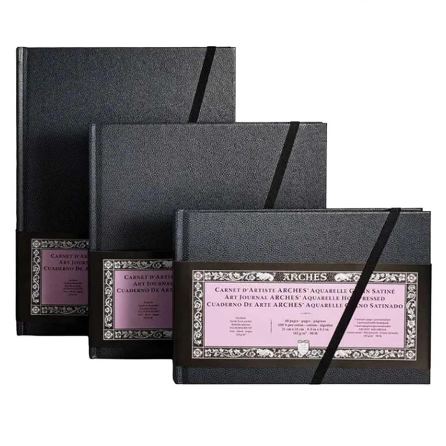 Arches Μπλοκ Ακουαρέλας Art Journal Hot Pressed (Satine) 185gr, 21x27,9 cm 24 φύλλων