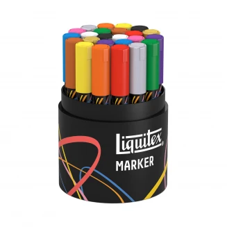 Liquitex 24 Ακρυλικοί Μαρκαδόροι 2mm σε Κυλινδρικό Κουτί