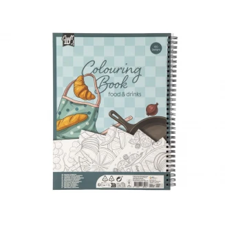 Craft ID Anti-Stress Colouring Book Σπιράλ 50Φ 21,5x28cm 120gr Food & Drinks