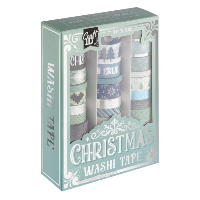 Craft ID 36 Χριστουγεννιάτικα Washi Tapes 3m Blue Shades