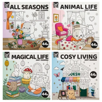 Craft ID Anti-Stress Colouring Book 20 Σχέδια 20x20cm 44 σελίδες Animal Life