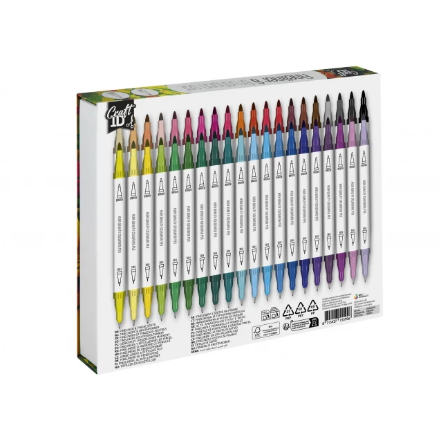Craft ID 40 Μαρκαδόροι Διπλής Μύτης (Fineliner & Brush)