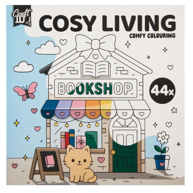 Craft ID Anti-Stress Colouring Book 20 Σχέδια 20x20cm 44 σελίδες Cosy Living