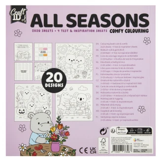 Craft ID Anti-Stress Colouring Book 20 Σχέδια 20x20cm 44 σελίδες All Seasons
