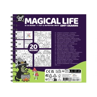 Craft ID Anti-Stress Colouring Book Σπιράλ 20 Σχέδια 20x20cm 44 σελίδες Magical Life