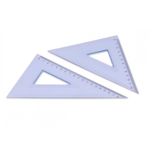 Σετ Τρίγωνα 45 & 60 μοιρών με Πατούρα / 35cm